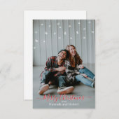 Frohe Weihnachtskarte Personalisiert Dankeskarte (Vorne/Hinten)