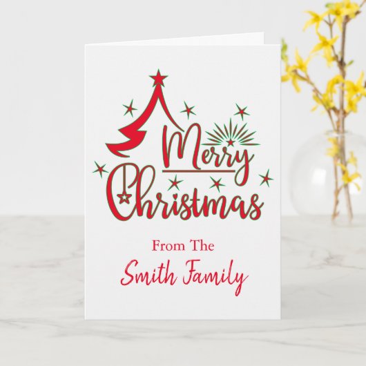 Frohe Weihnachtskarte Personalisiert Karte (Gelbe Blume)