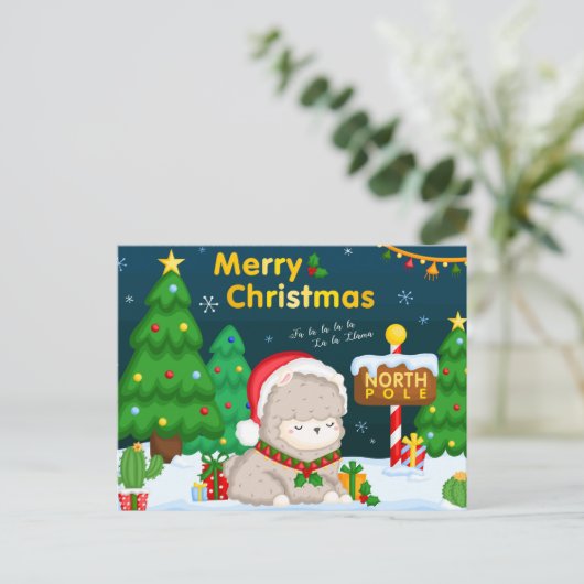Frohe Weihnachtskarte Postkarte (Stehend Vorderseite)