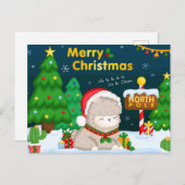 Frohe Weihnachtskarte Postkarte (Vorne/Hinten)