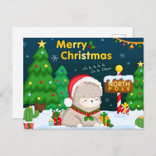 Frohe Weihnachtskarte Postkarte (Vorne/Hinten)
