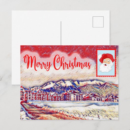 Frohe Weihnachtskarte Postkarte (Vorne/Hinten)