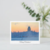 Frohe Weihnachtskarte Postkarte (Stehend Vorderseite)