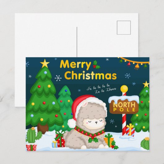 Frohe Weihnachtskarte Postkarte (Vorne/Hinten)