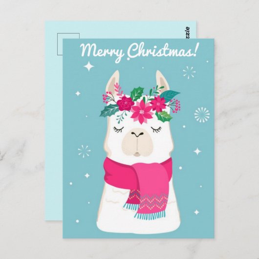 Frohe Weihnachtskarte Postkarte (Vorne/Hinten)