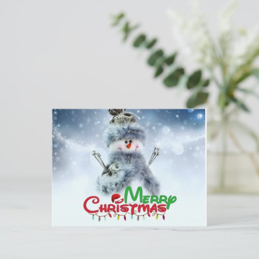 Frohe Weihnachtskarte Postkarte (Stehend Vorderseite)
