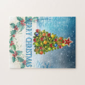 Frohe Weihnachtskarte Puzzle (Horizontal)