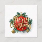 Frohe Weihnachtskarte Quadratische Visitenkarte (Rückseite)
