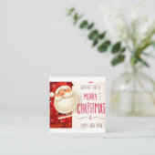 Frohe Weihnachtskarte Quadratische Visitenkarte (Stehend Vorderseite)