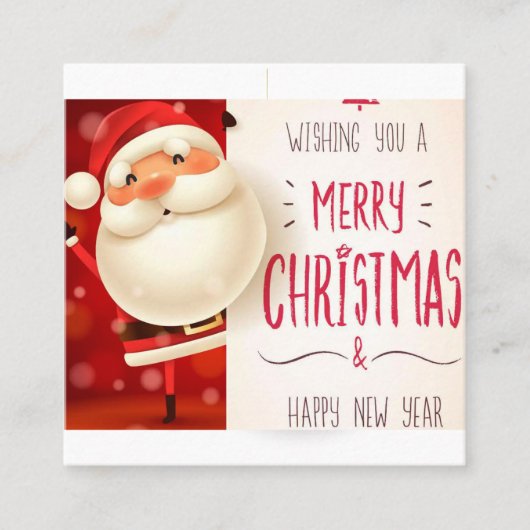 Frohe Weihnachtskarte Quadratische Visitenkarte (Vorderseite)