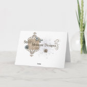 Frohe Weihnachtskarte Red.Gold White1 Feiertagskarte (Rückseite)