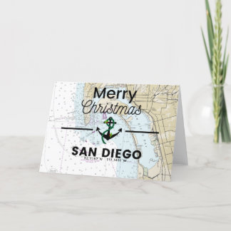 Frohe Weihnachtskarte - San Diego Feiertagskarte