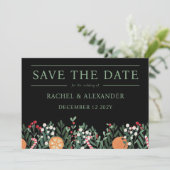 Frohe Weihnachtskarte Save the Date (Stehend Vorderseite)