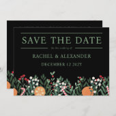 Frohe Weihnachtskarte Save the Date (Vorne/Hinten)