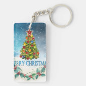 Frohe Weihnachtskarte Schlüsselanhänger (Rückseite)