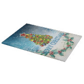 Frohe Weihnachtskarte Schneidebrett (Ecke)
