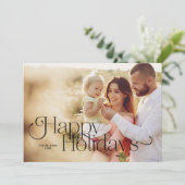 Frohe Weihnachtskarte Schwarz Einladung (Stehend Vorderseite)