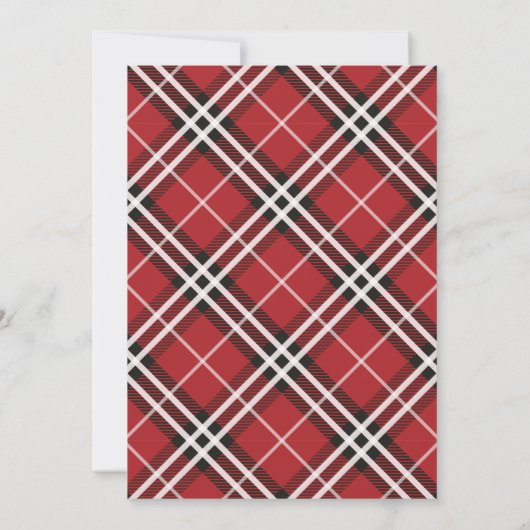 Frohe Weihnachtskarte Schwarz Einladung (Rückseite)