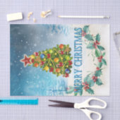 Frohe Weihnachtskarte Seidenpapier (Handwerk)