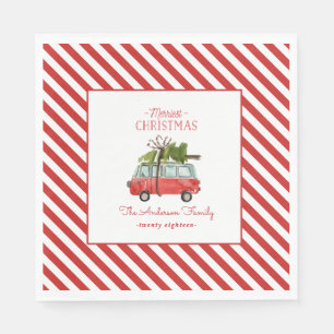 Frohe Weihnachtskarte Serviette