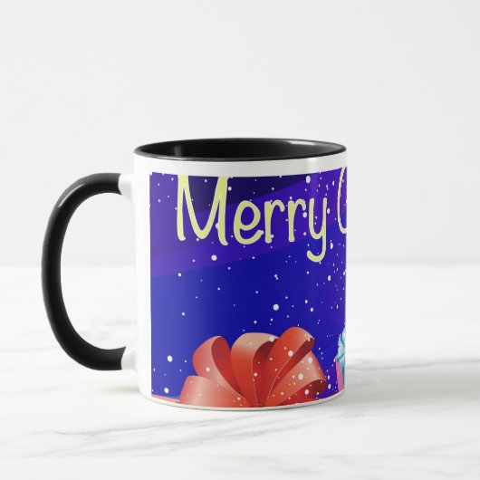 Frohe Weihnachtskarte Tasse (Links)