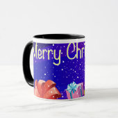 Frohe Weihnachtskarte Tasse (Vorderseite Links)