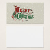 Frohe Weihnachtskarte "To and From" (Vorne & Hinten)