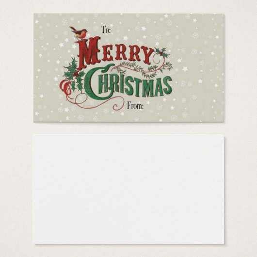 Frohe Weihnachtskarte "To and From" (Vorne & Hinten)