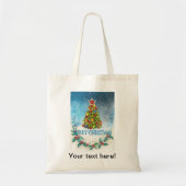 Frohe Weihnachtskarte Tragetasche (Vorne)