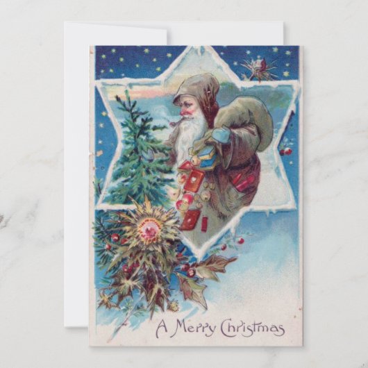 Frohe Weihnachtskarte Vintag Feiertagskarte (Vorderseite)