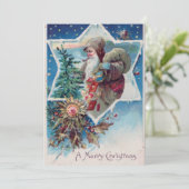 Frohe Weihnachtskarte Vintag Feiertagskarte (Stehend Vorderseite)