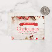 Frohe Weihnachtskarte Vintag Look Weihnachtskarte Mitteilungskarte (Vorderseite/Rückseite Beispiel)