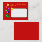 Frohe Weihnachtskarte Visitenkarte (Vorne/Hinten)