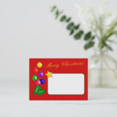 Frohe Weihnachtskarte Visitenkarte (Stehend Vorderseite)