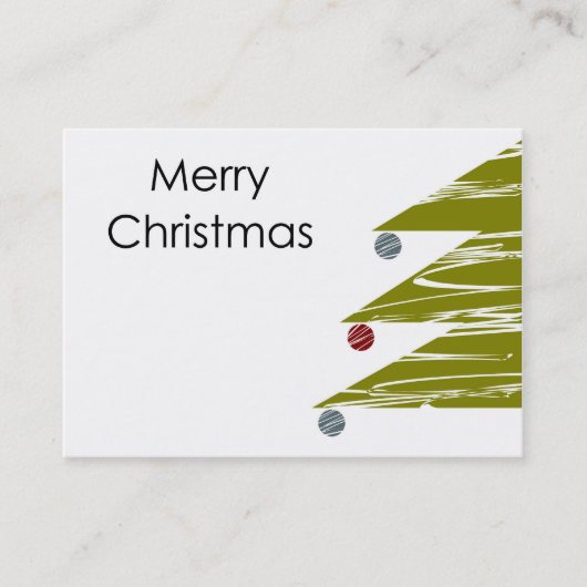 Frohe Weihnachtskarte Visitenkarte (Vorderseite)