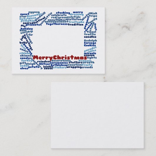 Frohe Weihnachtskarte Visitenkarte (Vorne/Hinten)