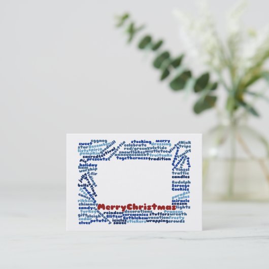 Frohe Weihnachtskarte Visitenkarte (Stehend Vorderseite)