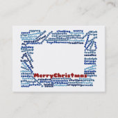 Frohe Weihnachtskarte Visitenkarte (Vorderseite)