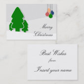 Frohe Weihnachtskarte Visitenkarte (Vorne/Hinten)