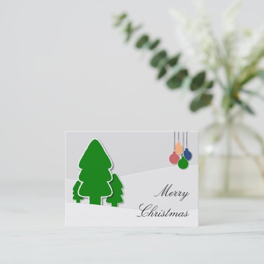 Frohe Weihnachtskarte Visitenkarte (Stehend Vorderseite)