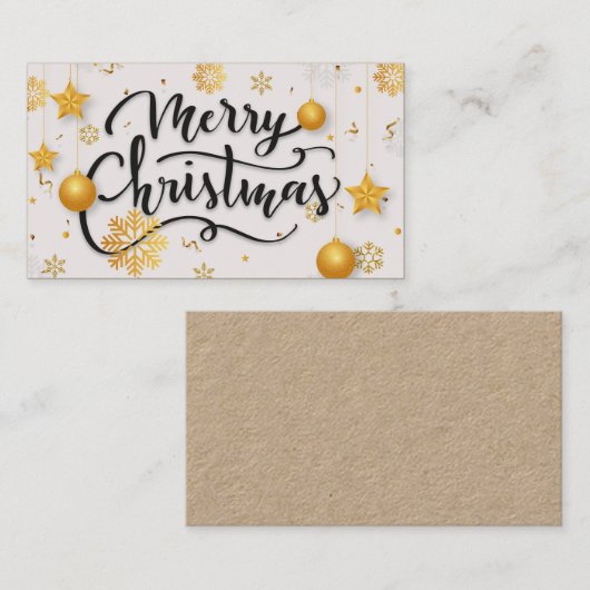 Frohe Weihnachtskarte Visitenkarte (Vorne/Hinten)