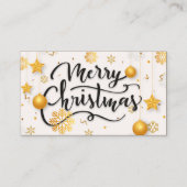 Frohe Weihnachtskarte Visitenkarte (Vorderseite)