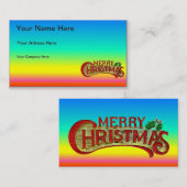 Frohe Weihnachtskarte Visitenkarte (Vorne/Hinten)