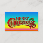 Frohe Weihnachtskarte Visitenkarte (Rückseite)