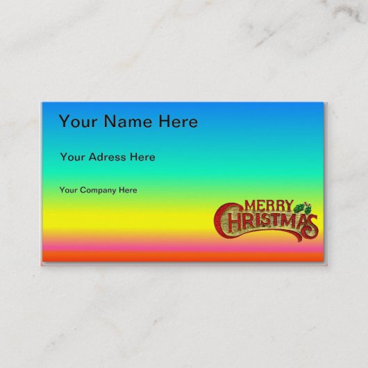 Frohe Weihnachtskarte Visitenkarte (Vorderseite)