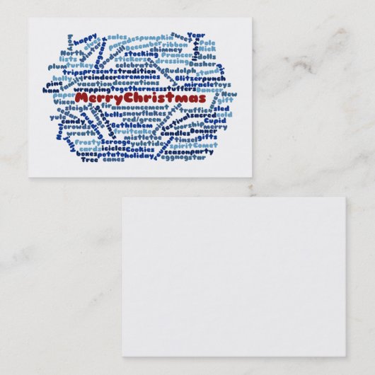 Frohe Weihnachtskarte Visitenkarte (Vorne/Hinten)
