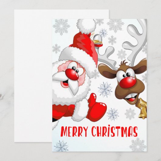 Frohe Weihnachtskarte, Weihnachtskarte  Feiertagskarte (Vorne/Hinten)