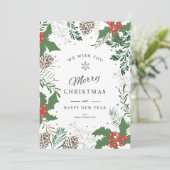 Frohe Weihnachtskarte Weihnachtsrahmen Feiertagskarte (Stehend Vorderseite)