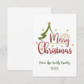 Frohe Weihnachtskarte White (Vorne/Hinten)