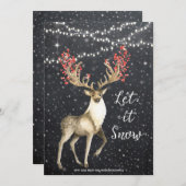 Frohe Weihnachtskarte Winterschneejammer Feiertagskarte (Vorne/Hinten)